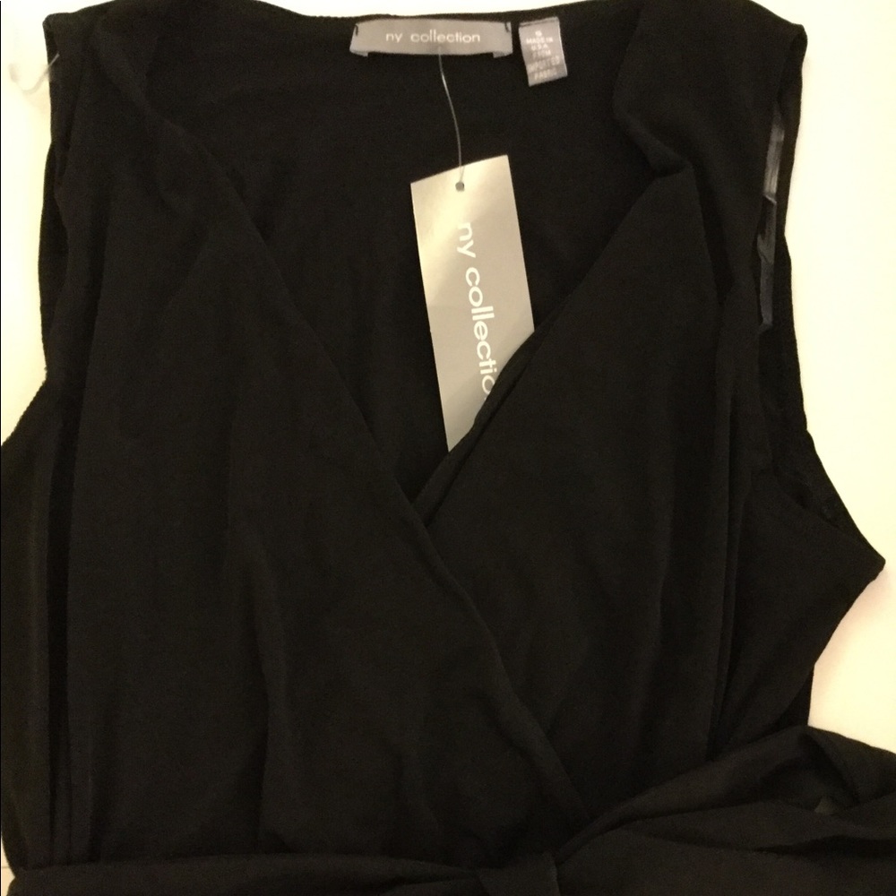 NY Collection Black Jumpsuit. NWT. - Picture 2 of 12